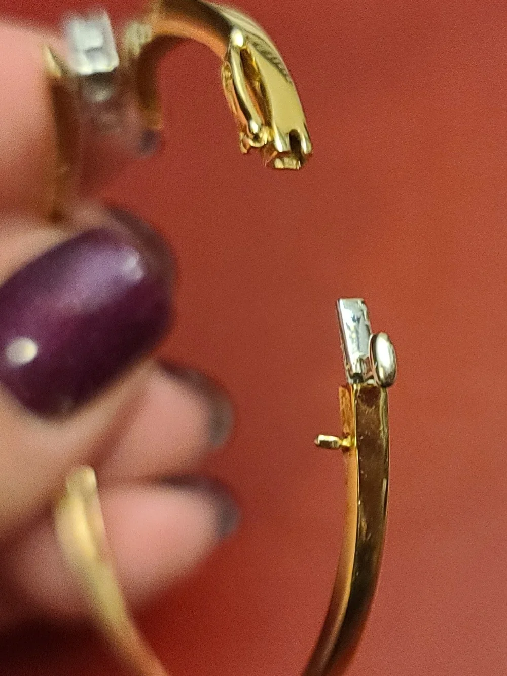 14K Gold And 1/2CT Diamond Bangle Bracelet